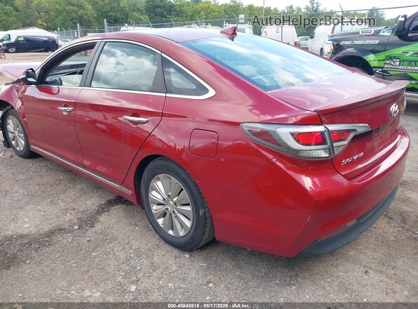 KMHE24L16GA028560 2016 HYUNDAI SONATA HYBRID Red Trasero izquierdo