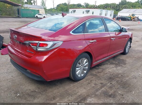 KMHE24L16GA028560 2016 HYUNDAI SONATA HYBRID Red Trasero derecho