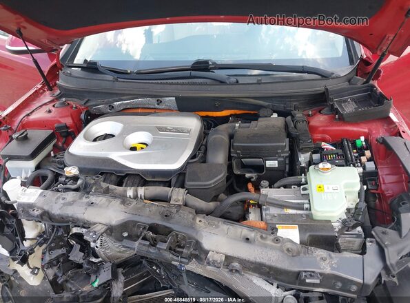 KMHE24L16GA028560 2016 HYUNDAI SONATA HYBRID Red Vista trasera