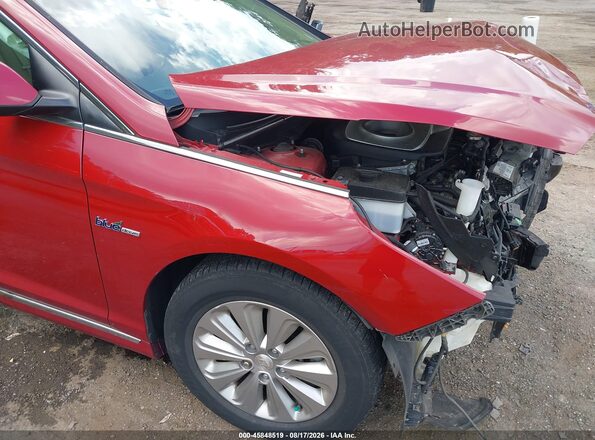 KMHE24L16GA028560 2016 HYUNDAI SONATA HYBRID Red 