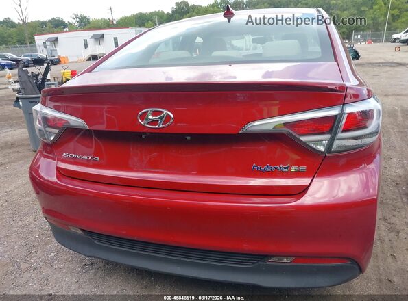 KMHE24L16GA028560 2016 HYUNDAI SONATA HYBRID Red 