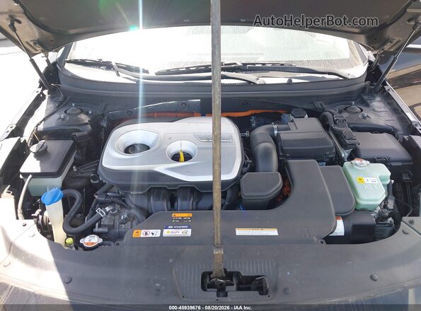 KMHE24L16GA028994 2016 HYUNDAI SONATA HYBRID Black Rear view