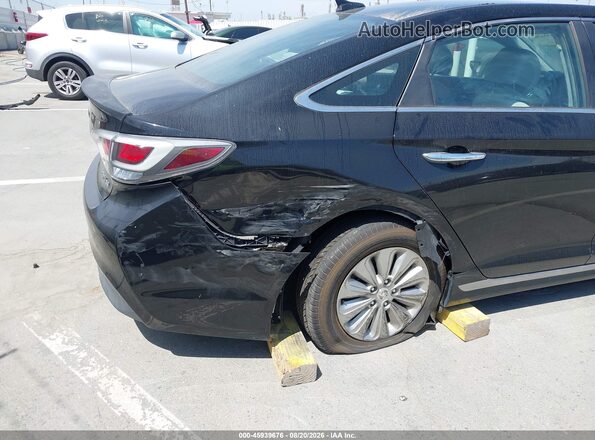 KMHE24L16GA028994 2016 HYUNDAI SONATA HYBRID Black Front view