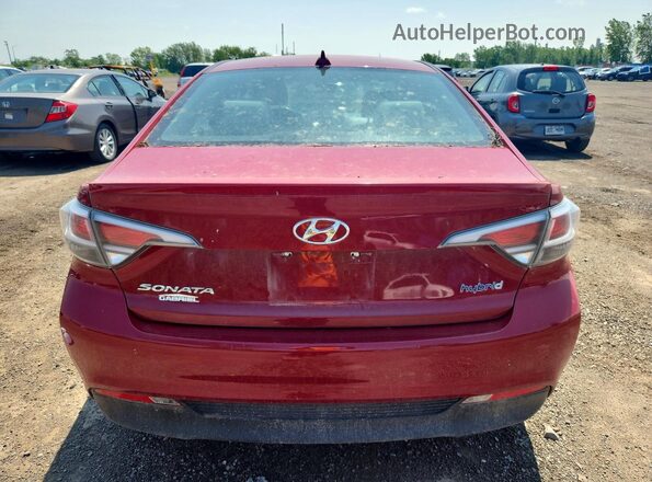 KMHE24L17GA008429 2016 HYUNDAI SONATA Red Հետևի տեսք
