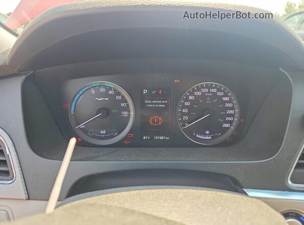 KMHE24L17GA008429 2016 HYUNDAI SONATA Red Սարքավորումների վահանակի տեսք