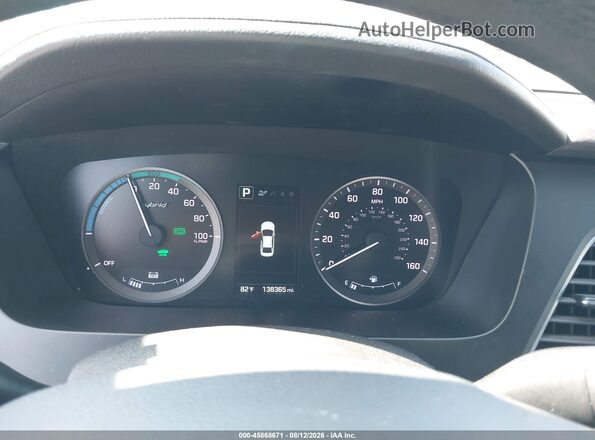 KMHE24L17GA013937 2016 HYUNDAI SONATA HYBRID Silver უკანა სავარძლების ხედი
