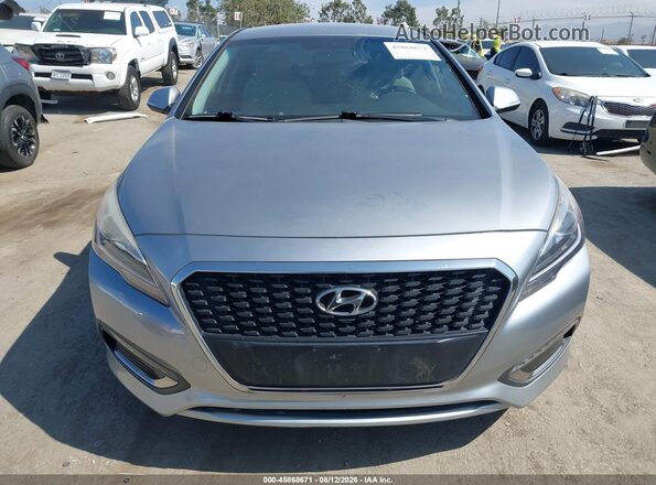 KMHE24L17GA013937 2016 HYUNDAI SONATA HYBRID Silver წინა ხედი