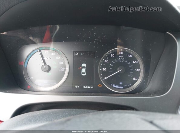 KMHE24L17HA051458 2017 HYUNDAI SONATA HYBRID Black Հետևի նստատեղերի տեսք