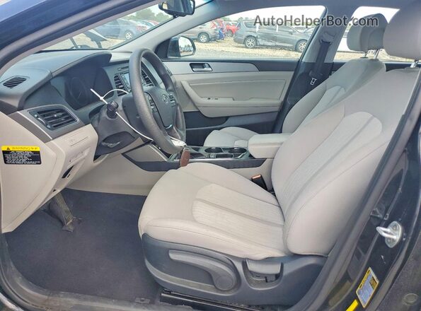 KMHE24L18GA035204 2016 HYUNDAI SONATA Черный Вид салона спереди