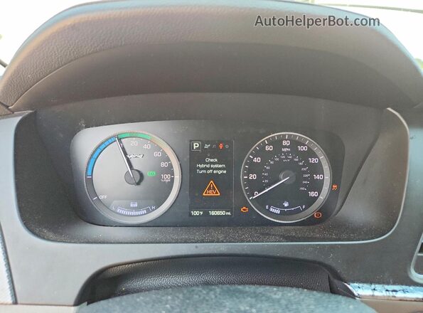 KMHE24L18GA038863 2016 HYUNDAI SONATA White Вид щитка приладів