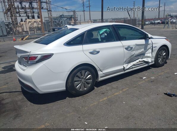 KMHE24L18GA041956 2016 HYUNDAI SONATA HYBRID White უკანა მარჯვენა