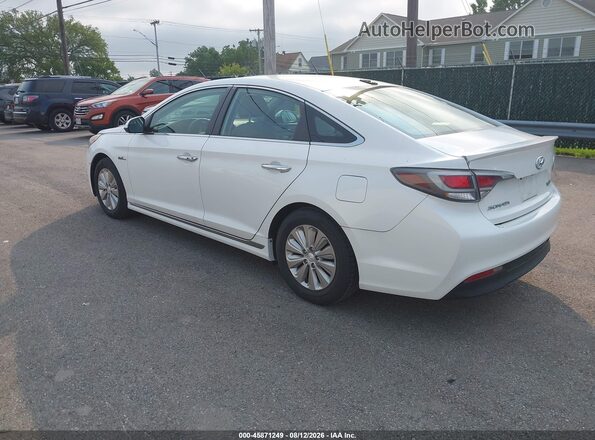 KMHE24L18HA044048 2017 HYUNDAI SONATA HYBRID White Tył lewy