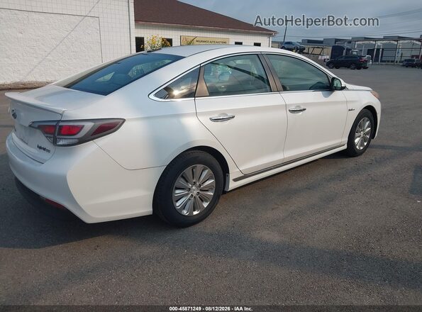 KMHE24L18HA044048 2017 HYUNDAI SONATA HYBRID White Tył prawy