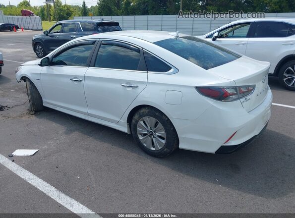 KMHE24L32KA089513 2019 HYUNDAI SONATA HYBRID White Tył lewy
