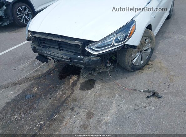 KMHE24L32KA089513 2019 HYUNDAI SONATA HYBRID White Widok z przodu