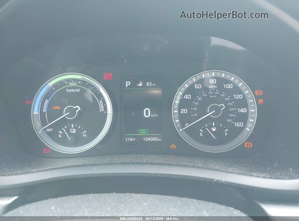 KMHE24L32KA089513 2019 HYUNDAI SONATA HYBRID White Widok tylnych siedzeń