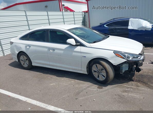 KMHE24L32KA089513 2019 HYUNDAI SONATA HYBRID White Widok wnętrza 360 stopni