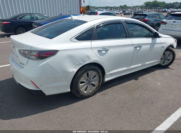 KMHE24L32KA089513 2019 HYUNDAI SONATA HYBRID White Tył prawy