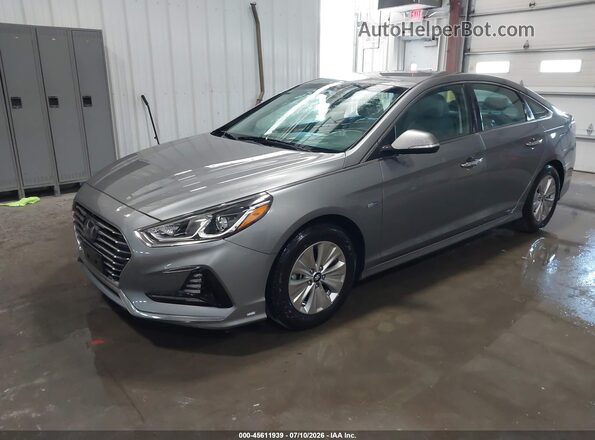 KMHE24L33JA083752 2018 HYUNDAI SONATA HYBRID Gray Передня ліва чверть