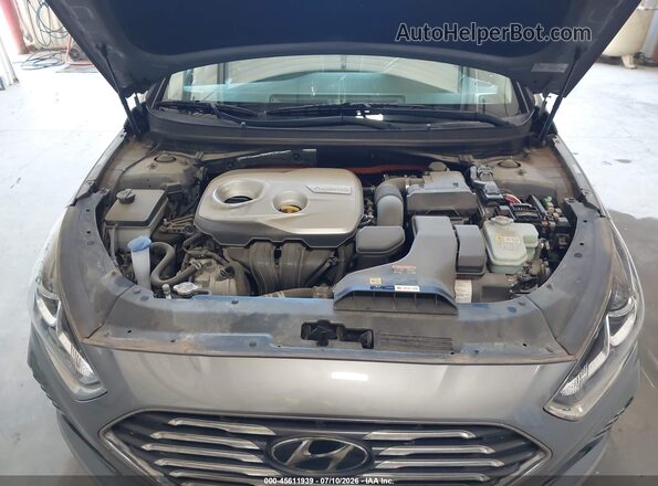 KMHE24L33JA083752 2018 HYUNDAI SONATA HYBRID Gray Вид ззаду