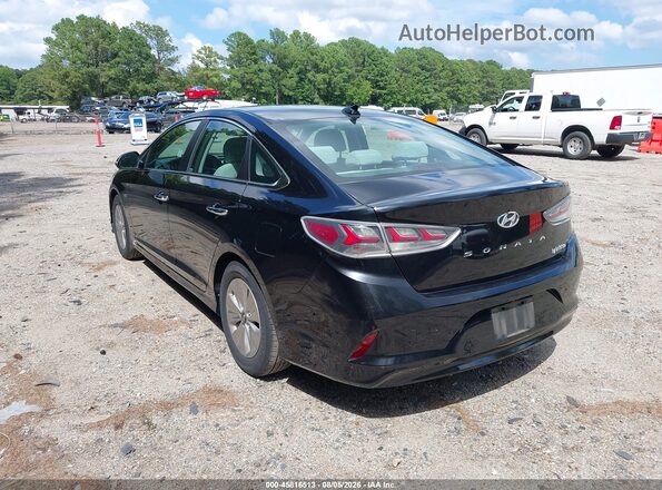 KMHE24L33JA084111 2018 HYUNDAI SONATA HYBRID Black Задня ліва чверть