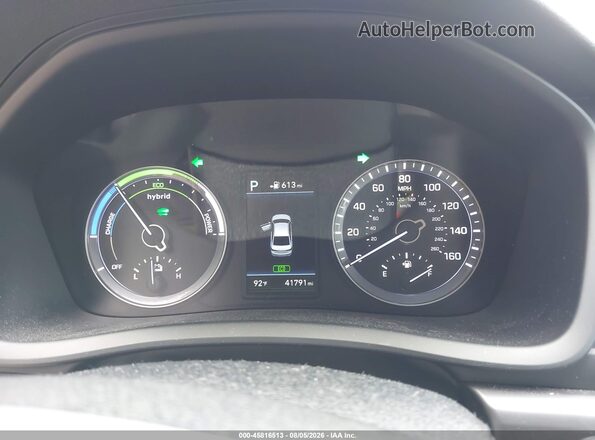 KMHE24L33JA084111 2018 HYUNDAI SONATA HYBRID Black Вид задніх сидінь