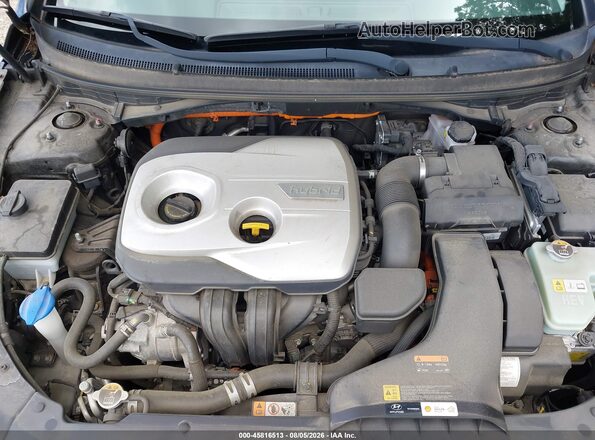 KMHE24L33JA084111 2018 HYUNDAI SONATA HYBRID Black Вид ззаду