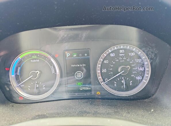 KMHE24L34KA091148 2019 HYUNDAI SONATA Черный Вид щитка приборов