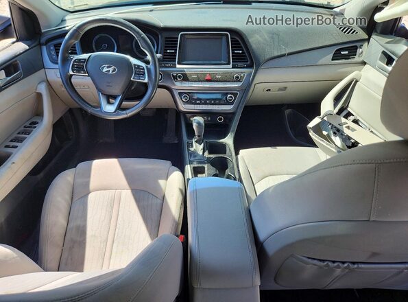 KMHE24L34KA093546 2019 HYUNDAI SONATA Gray წინა პანელის ხედი