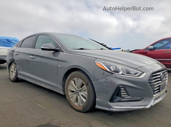 KMHE24L35KA094057 2019 HYUNDAI SONATA Gray Front right