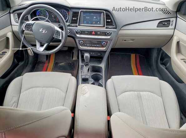 KMHE24L35KA094057 2019 HYUNDAI SONATA Gray Dashboard view