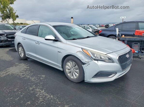 KMHE24L36HA063411 2017 HYUNDAI SONATA Silver Przód prawy