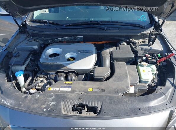 KMHE24L37HA065085 2017 HYUNDAI SONATA HYBRID Gray Rear view