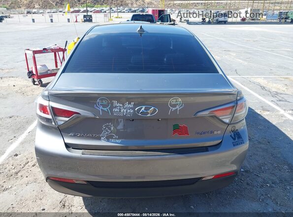 KMHE24L37HA065085 2017 HYUNDAI SONATA HYBRID Gray 