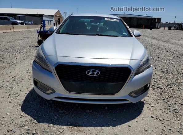 KMHE24L39HA071003 2017 HYUNDAI SONATA Silver წინა ხედი