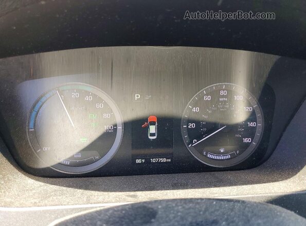 KMHE24L39HA071003 2017 HYUNDAI SONATA Silver ხელსაწყოთა პანელის ხედი