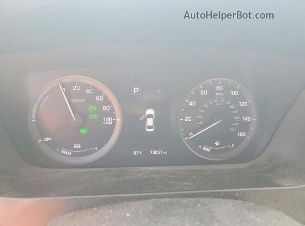 KMHE24L39HA072555 2017 HYUNDAI SONATA Charcoal Instrument cluster view