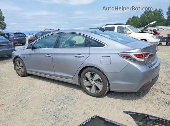 KMHE34L10GA033606 2016 HYUNDAI SONATA Silver Trasero izquierdo