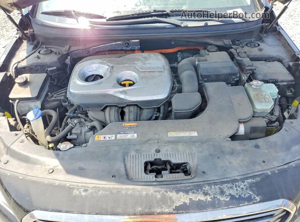 KMHE34L11GA033534 2016 HYUNDAI SONATA Black Rear interior view
