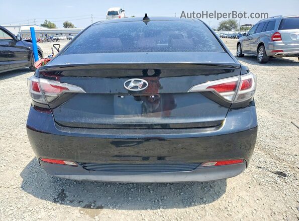 KMHE34L11GA033534 2016 HYUNDAI SONATA Black Rear view