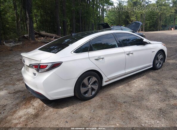 KMHE34L11GA033744 2016 HYUNDAI SONATA HYBRID White Задня права чверть