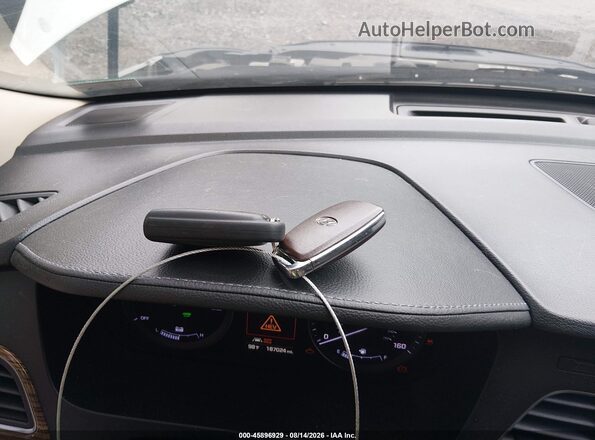 KMHE34L11GA033744 2016 HYUNDAI SONATA HYBRID White Вид панелі приладів