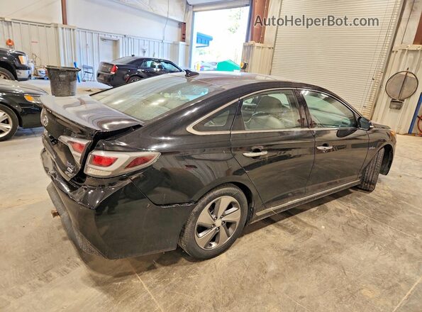KMHE34L11GA034019 2016 HYUNDAI SONATA Black უკანა მარჯვენა