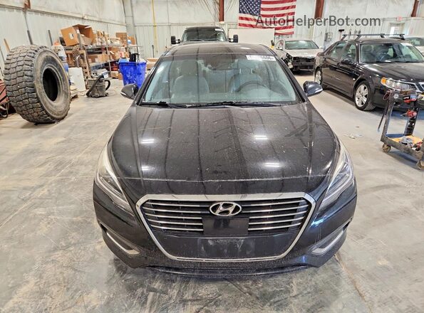 KMHE34L11GA034019 2016 HYUNDAI SONATA Black წინა ხედი