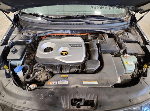 KMHE34L11GA034019 2016 HYUNDAI SONATA Black უკანა სალონის ხედი