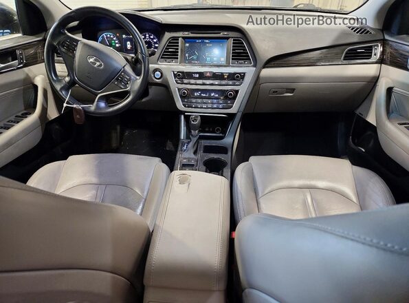 KMHE34L11GA034019 2016 HYUNDAI SONATA Black წინა პანელის ხედი