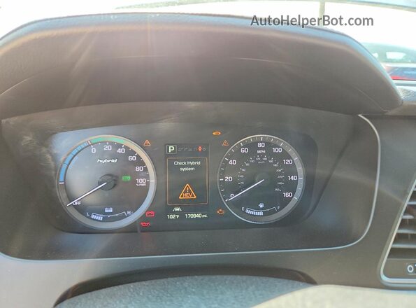 KMHE34L13GA015732 2016 HYUNDAI SONATA White Widok zestawu wskaźników