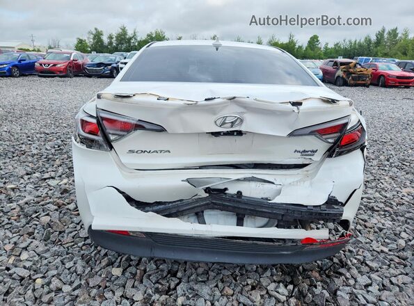 KMHE34L13GA027573 2016 HYUNDAI SONATA White Вид ззаду