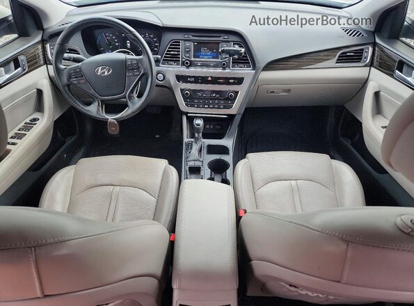 KMHE34L13GA027573 2016 HYUNDAI SONATA White Вид панелі приладів