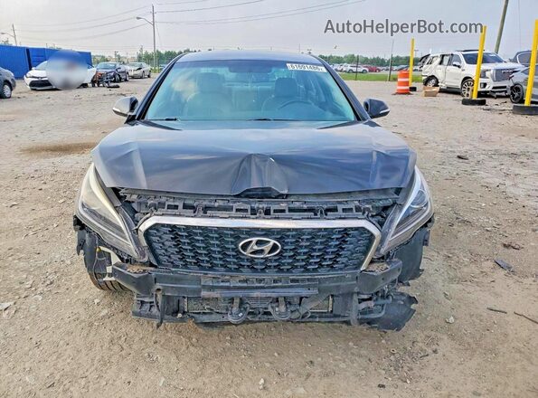 KMHE34L14HA050572 2017 HYUNDAI SONATA Black Front view